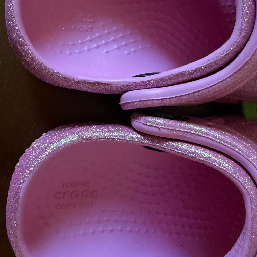 Crocs Kids' Sparkle Clogs in Pink - Picture 5 of 7